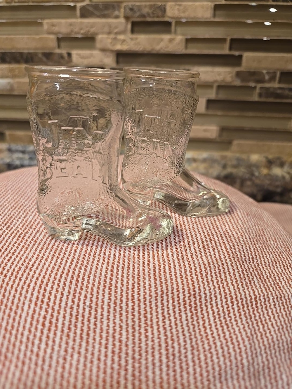 Jim Beam Glass Boot Shot Glass Set